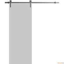 Load image into Gallery viewer, Planum 0010 Matte Grey Barn Door and Silver Rail