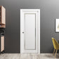 Planum 0888 Painted White Barn Door Slab with Frosted Glass