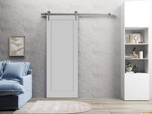Load image into Gallery viewer, Quadro 4111 Matte Grey Barn Door and Silver Rail