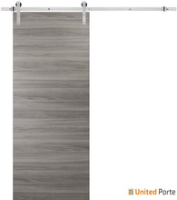 Load image into Gallery viewer, Planum 0010 Ginger Ash Barn Door and Silver Rail
