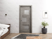 Load image into Gallery viewer, Sete 6933 Nebraska Grey Barn Door Slab with Frosted Glass