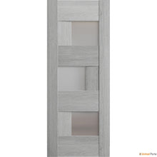 Load image into Gallery viewer, Sete 6933 Light Grey Oak Barn Door Slab with Frosted Glass