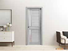 Load image into Gallery viewer, Veregio 7288 Light Grey Oak Barn Door Slab with Frosted Glass