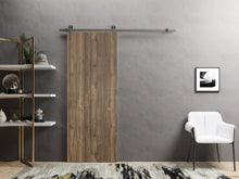 Load image into Gallery viewer, Planum 0010 Walnut Barn Door and Silver Rail