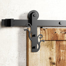 Load image into Gallery viewer, Non-Bypass Sliding Barn Door Hardware Kit - Twig Design Roller