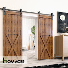 Load image into Gallery viewer, Non-Bypass Sliding Barn Door Hardware Kit - Straight Design Roller