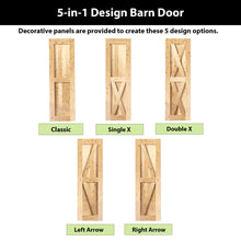 Load image into Gallery viewer, 5-in-1 Single Barn Door with Non-Bypass Installation Hardware Kit