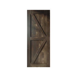 Finished & Unassembled Arrow Design Pine Wood Barn Door Without Hardware