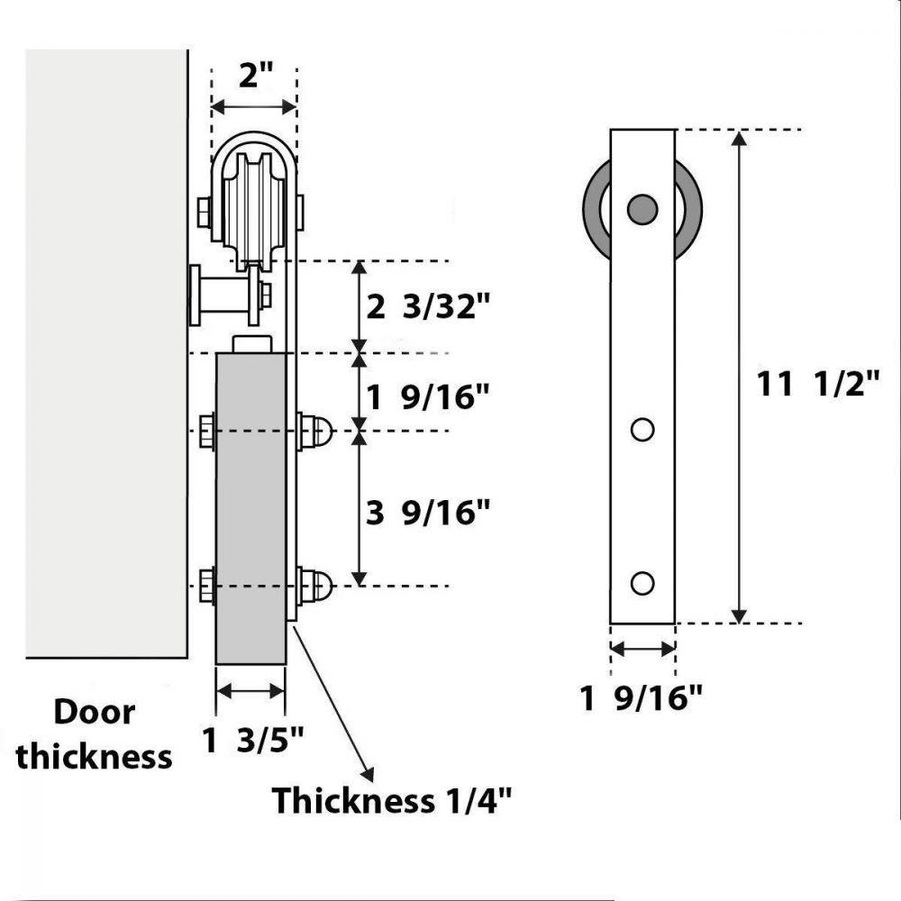 Barn Door Rail Hanging Instructions for Lucia 31 White Silk 3 Panel Barn Door and Stainless Rail