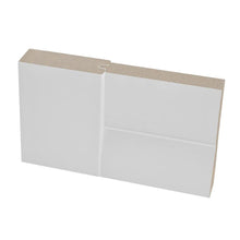 Load image into Gallery viewer, Internal Construction of Lucia 4010 White Silk Barn Door Slab with 2 Lites Frosted Glass
