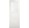 Mela 7012 Matte White Barn Door Slab with Frosted Glass
