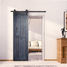 Load image into Gallery viewer, Finished &amp; Unassembled Single Barn Door with Non-Bypass Installation Hardware Kit ( H Design )