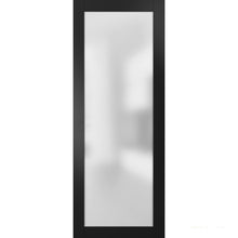 Load image into Gallery viewer, Planum 2102 Matte Black Barn Door Slab with Frosted Glass