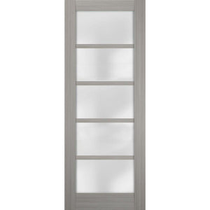 Quadro 4002 Grey Ash Barn Door Slab with Frosted Glass