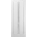 Quadro 4112 White Silk Barn Door Slab with Frosted Glass