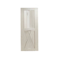 Finished & Unassembled Single X Design Wood Barn Door