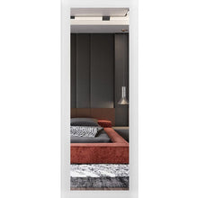 Load image into Gallery viewer, Lucia 1299 Matte White Barn Door Slab with Mirror Glass