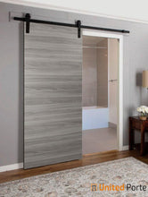 Load image into Gallery viewer, Planum 0010 Ginger Ash Barn Door and Black Rail