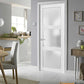 Lucia 2552 White Barn Door Slab with Frosted Glass