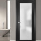 Planum 2102 Matte Black Barn Door Slab with Frosted Glass