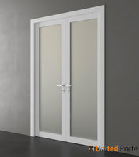 Load image into Gallery viewer, Planum 2102 White Barn Door Slab with Frosted Glass