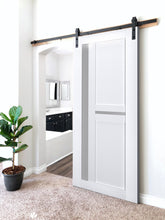 Load image into Gallery viewer, Veregio 7288 Matte White Barn Door Slab with Frosted Glass