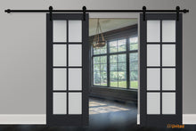 Load image into Gallery viewer, Veregio 7412 Antracite Barn Door Slab with Frosted Glass