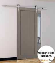 Load image into Gallery viewer, Quadro 4111 Grey Ash Barn Door and Stainless Rail