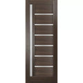 Quadro 4088 Chocolate Ash Barn Door Slab with Frosted Glass